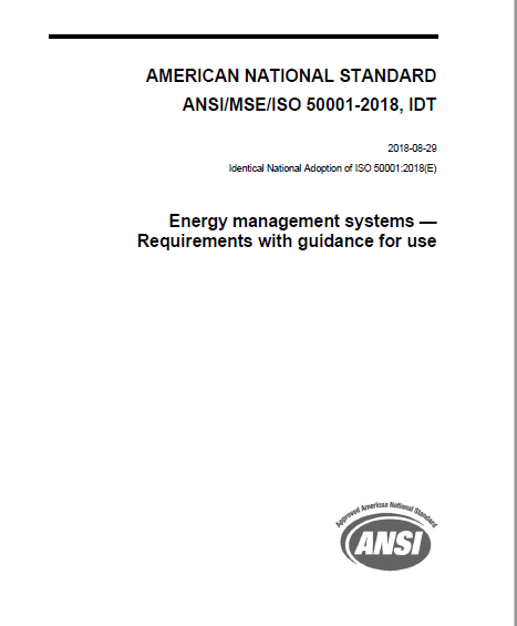ANSI/MSE/ISO 50001 - 2018